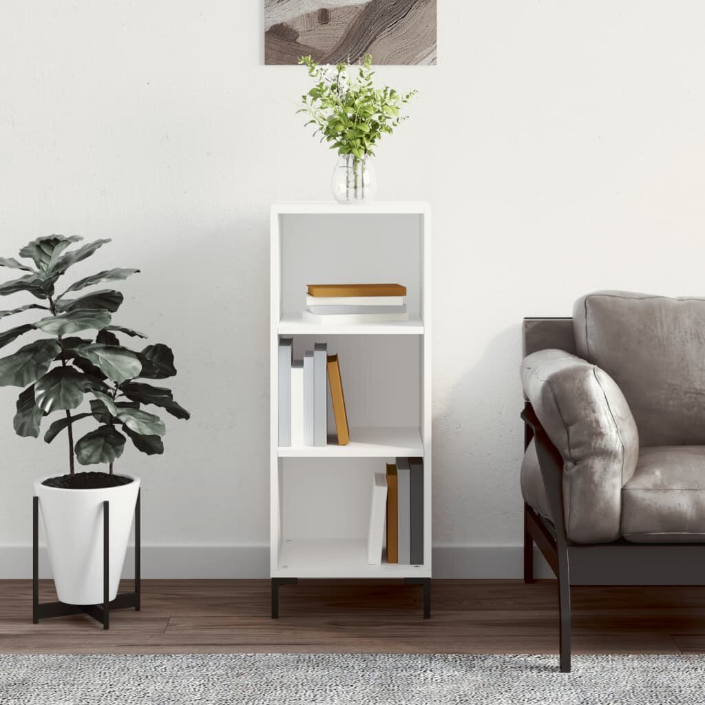 vidaXL Сайдборд бял 345x325x90 см инженерно дърво