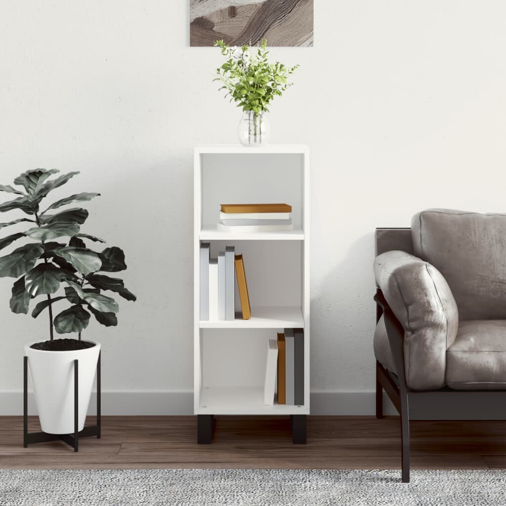 vidaXL Сайдборд бял 345x325x90 см инженерно дърво
