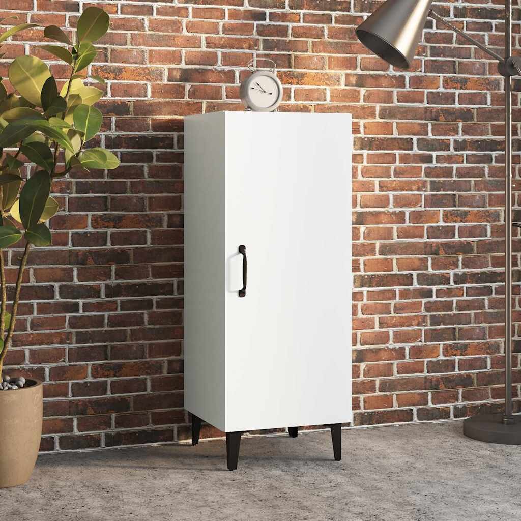 vidaXL Сайдборд бял 345x34x90 см инженерно дърво