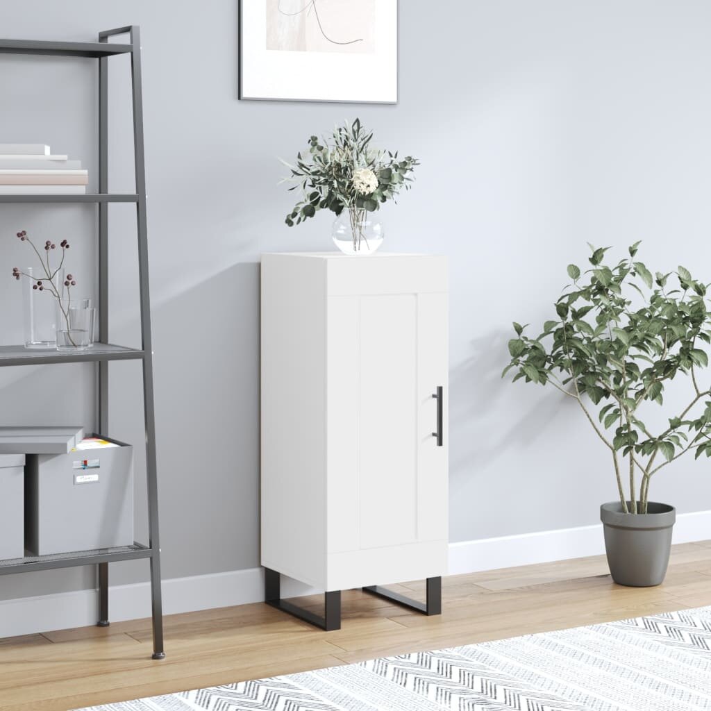 vidaXL Сайдборд бял 345x34x90 см инженерно дърво