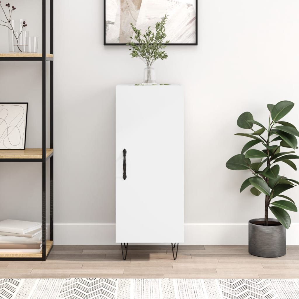 vidaXL Сайдборд бял 345x34x90 см инженерно дърво