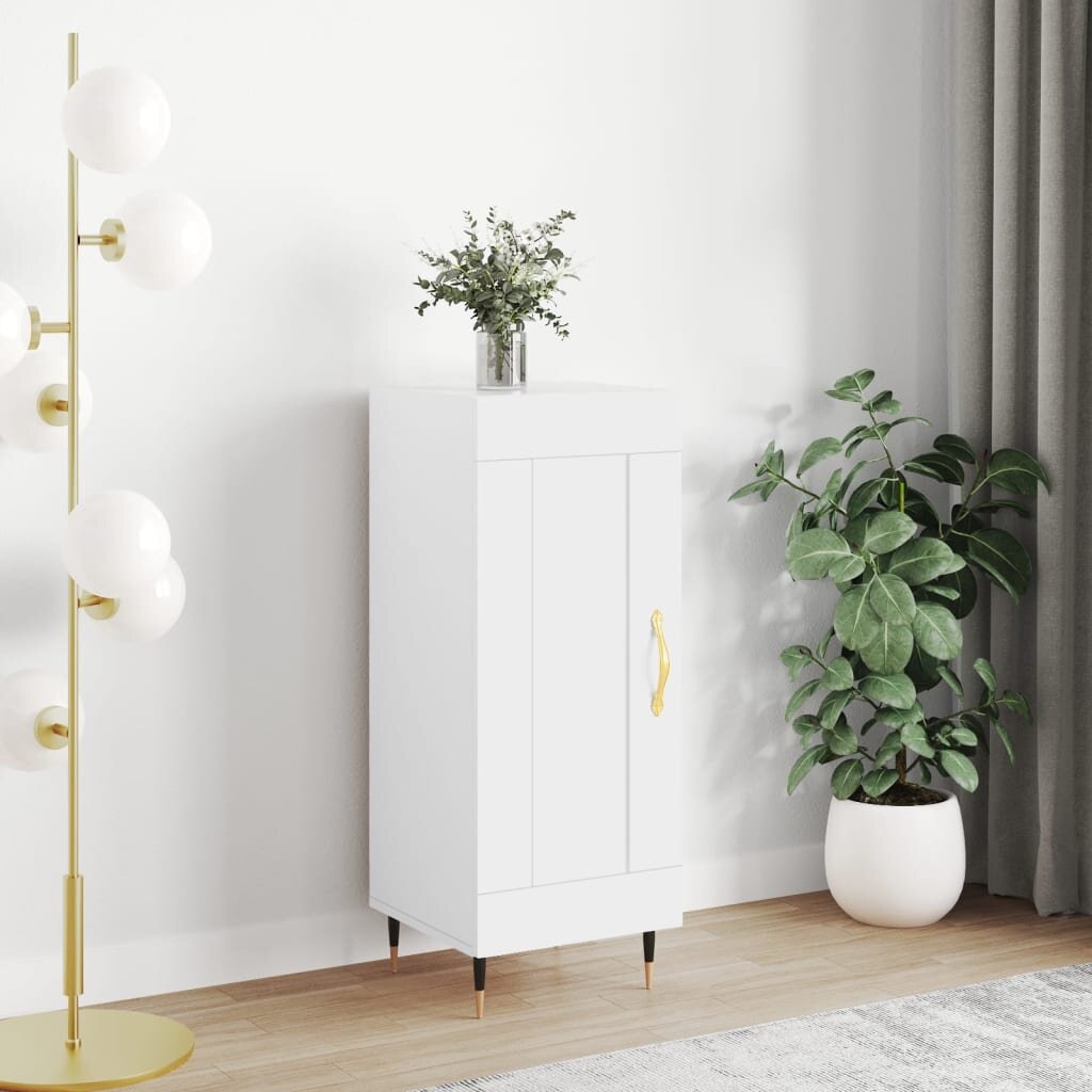 vidaXL Сайдборд бял 345x34x90 см инженерно дърво