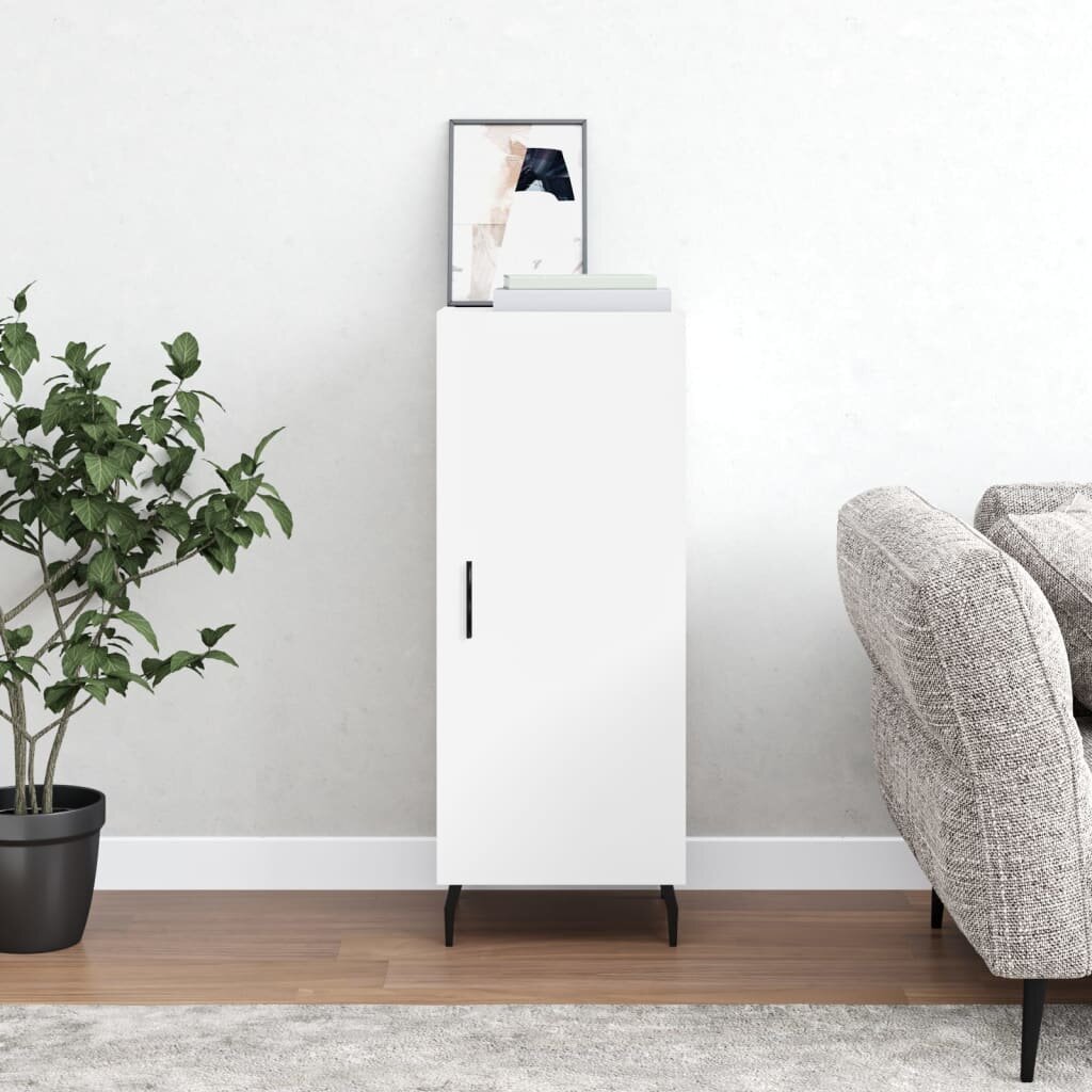 vidaXL Сайдборд бял 345x34x90 см инженерно дърво