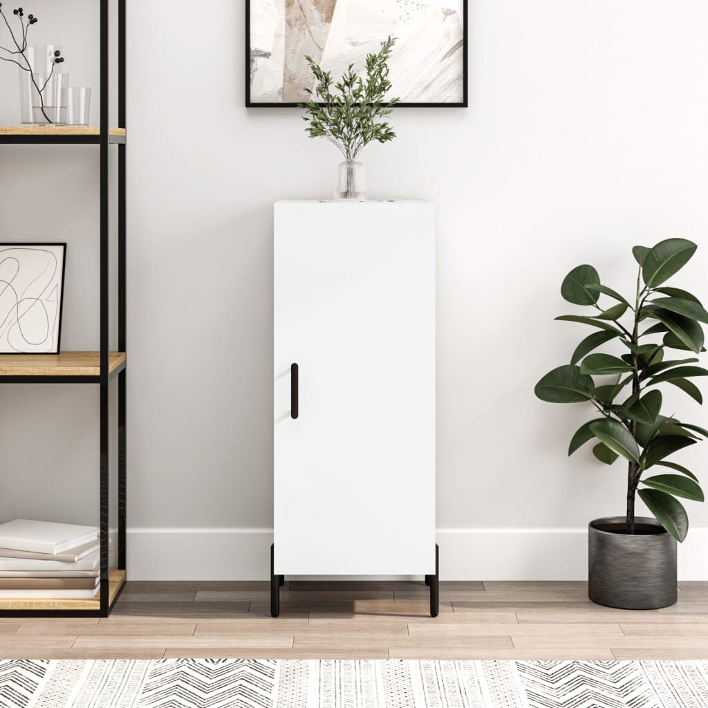 vidaXL Сайдборд бял 345x34x90 см инженерно дърво
