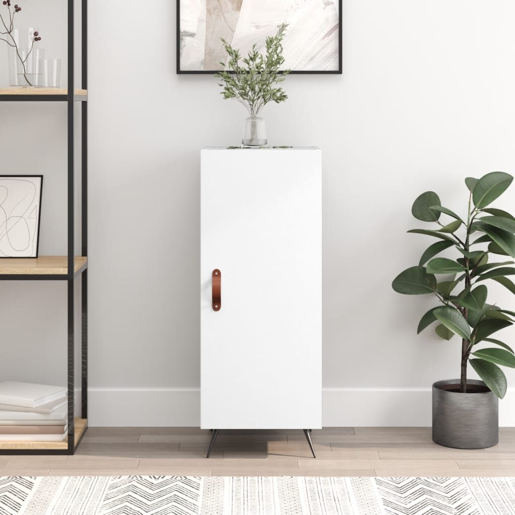 vidaXL Сайдборд бял 345x34x90 см инженерно дърво