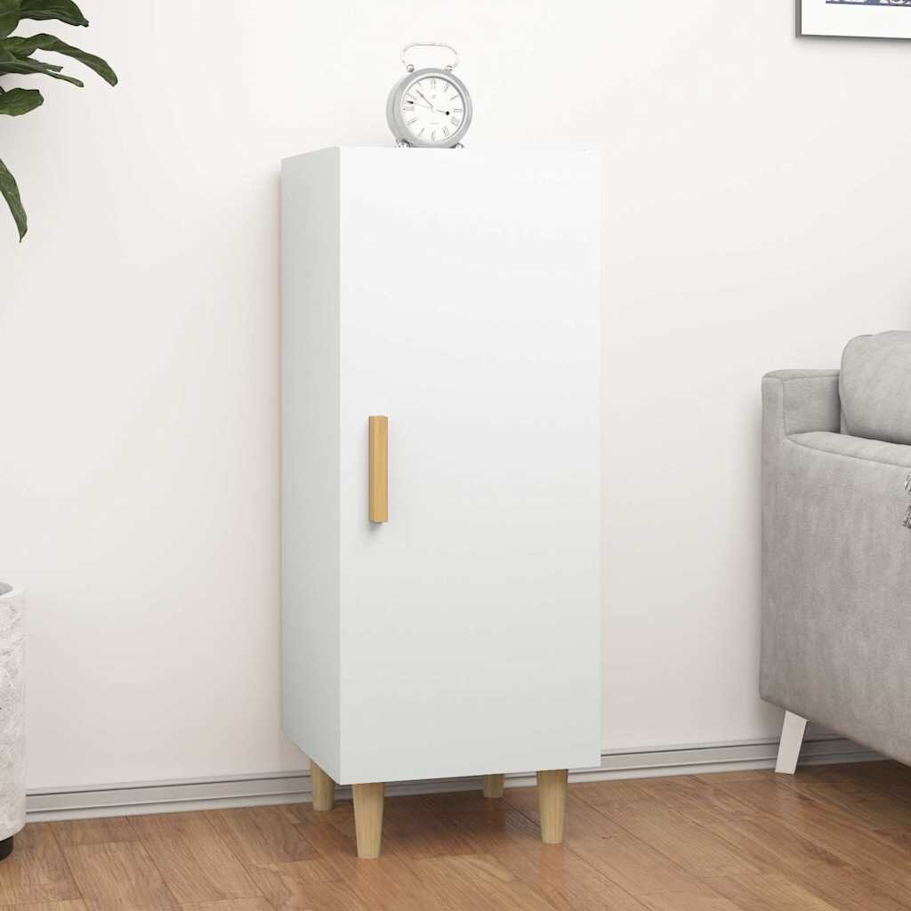 vidaXL Сайдборд бял 345x34x90 см инженерно дърво