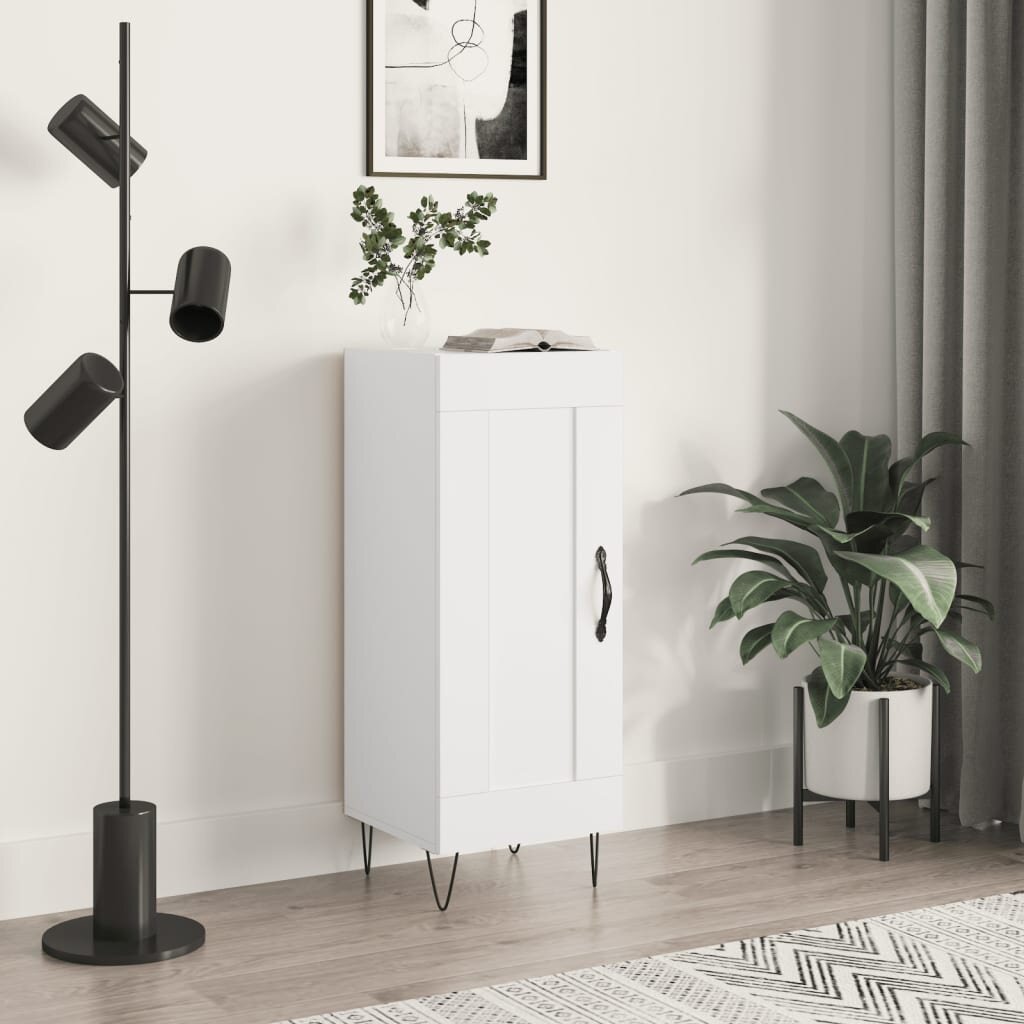 vidaXL Сайдборд бял 345x34x90 см инженерно дърво