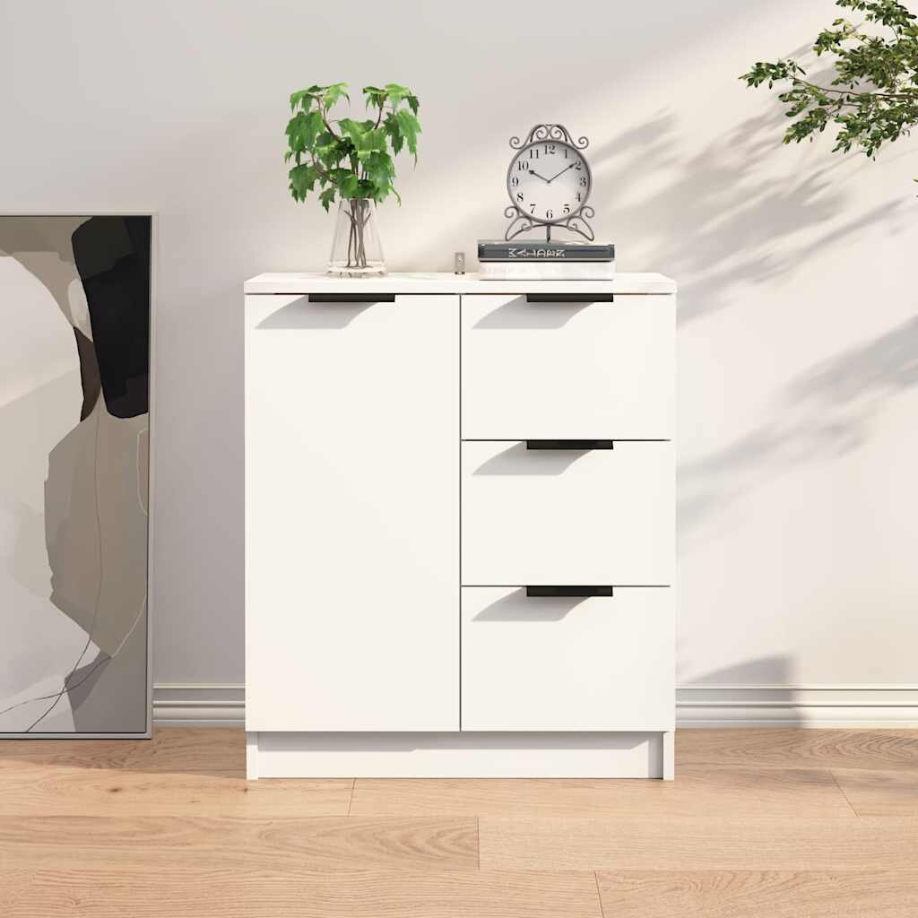 vidaXL Сайдборд бял 60x30x70 см инженерно дърво