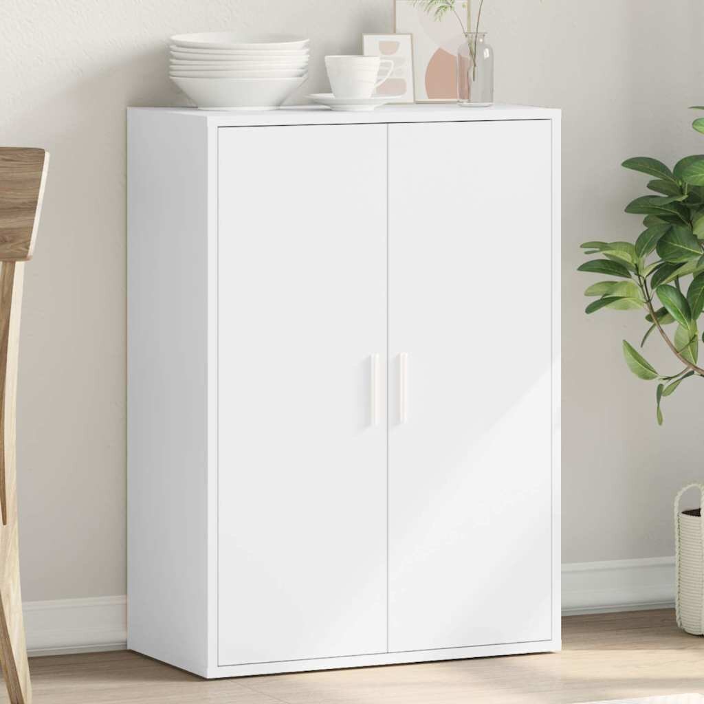 vidaXL Сайдборд бял 60x31x84 см инженерно дърво