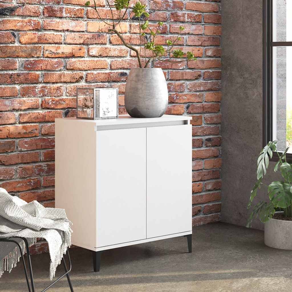 vidaXL Сайдборд бял 60x35x70 см инженерно дърво
