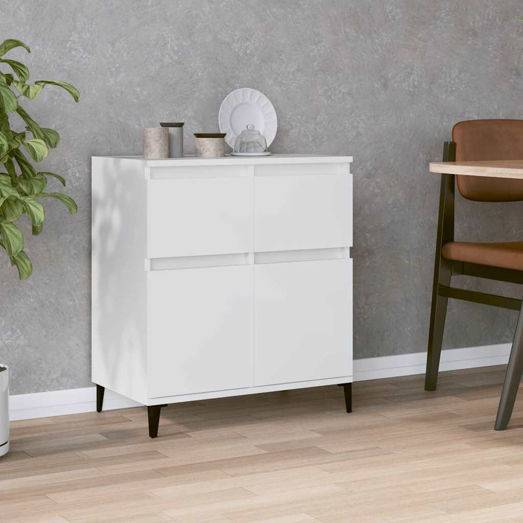 vidaXL Сайдборд бял 60x35x70 см инженерно дърво