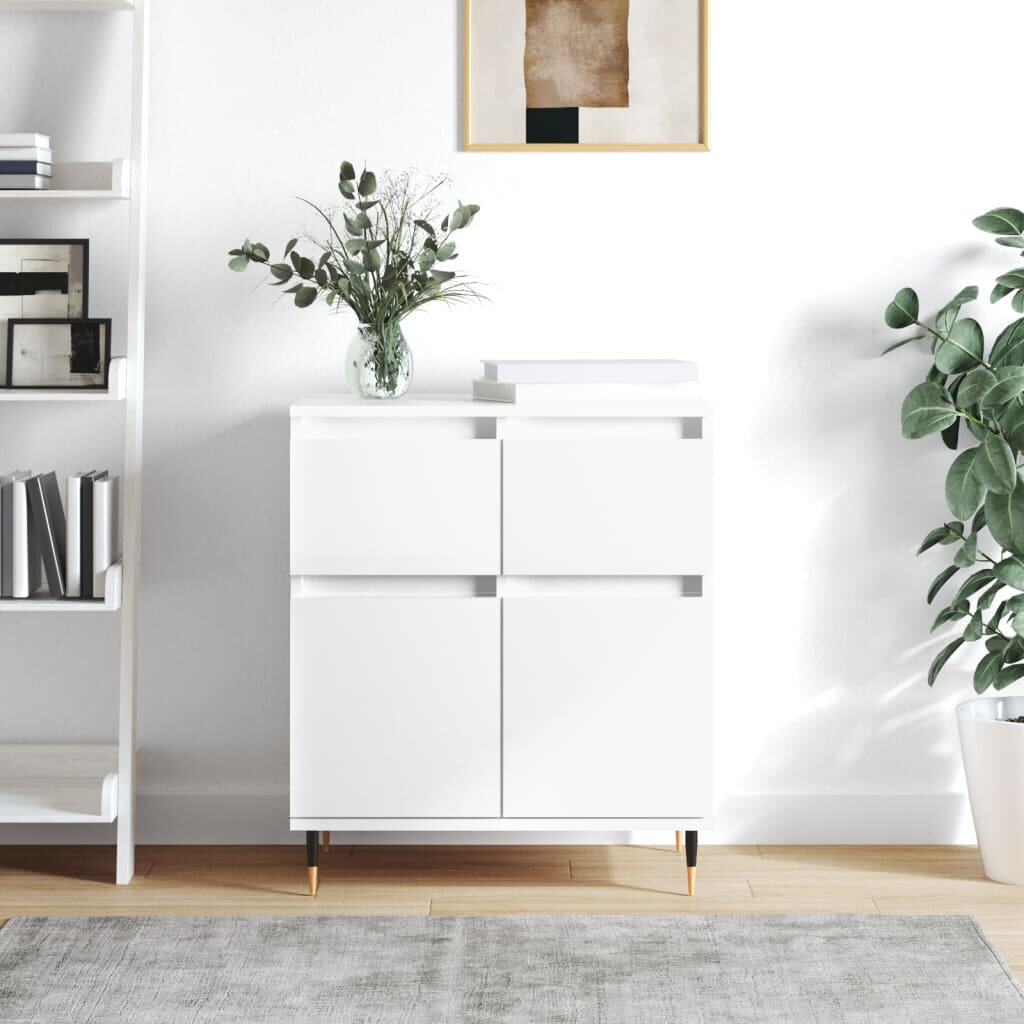 vidaXL Сайдборд бял 60x35x70 см инженерно дърво