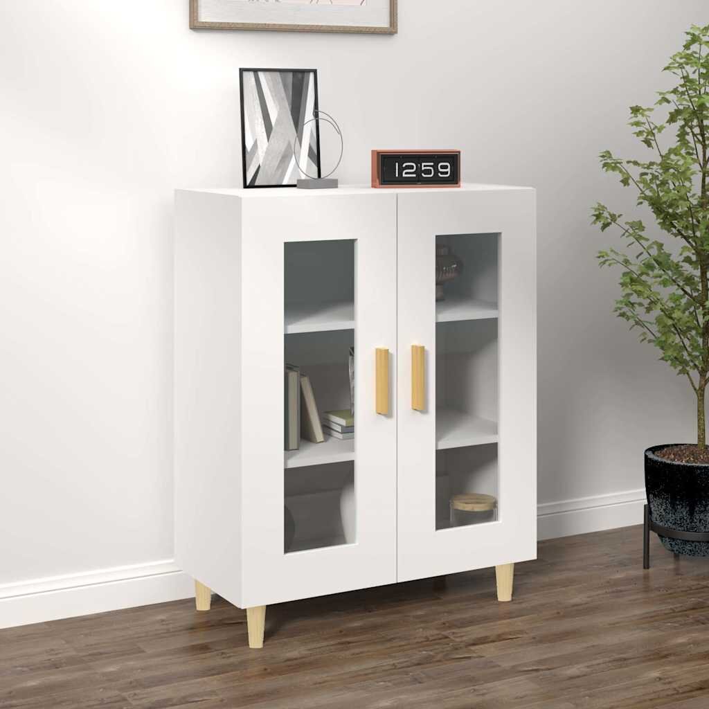 vidaXL Сайдборд бял 695x34x90 см инженерно дърво
