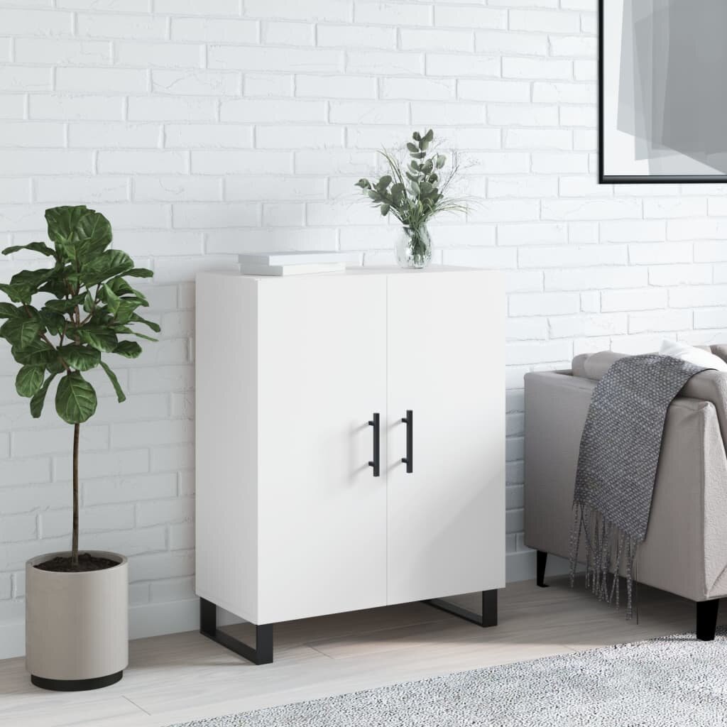 vidaXL Сайдборд бял 695x34x90 см инженерно дърво
