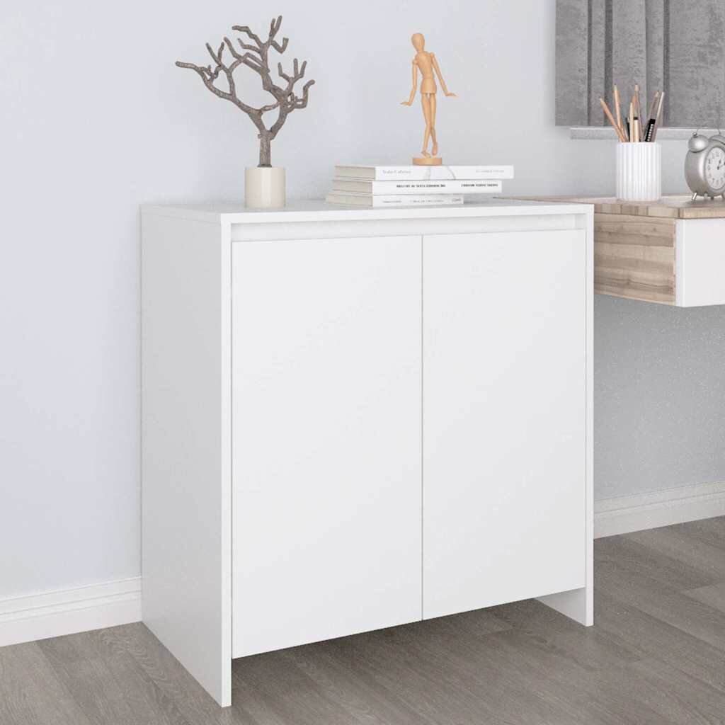 vidaXL Сайдборд бял 70x41x75 см инженерно дърво