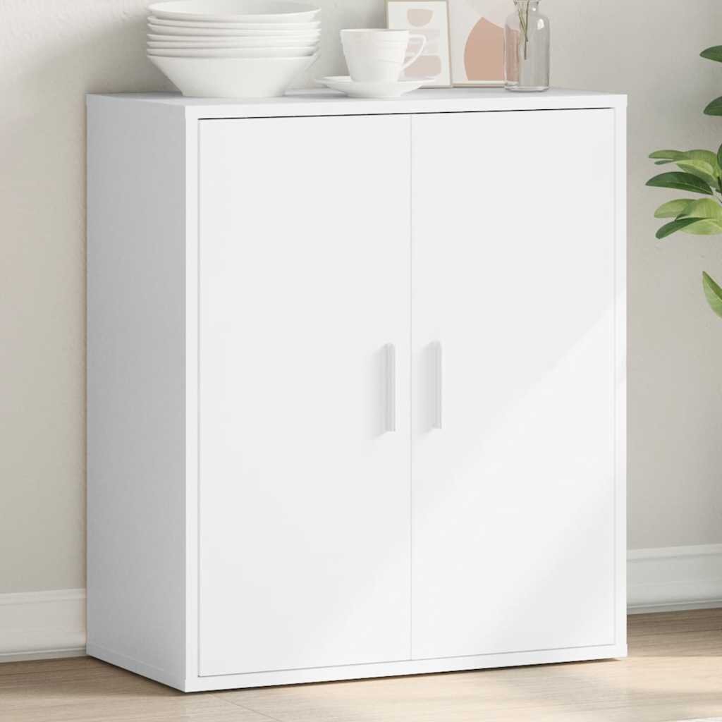 vidaXL Сайдборд бял 79x38x80 см инженерно дърво