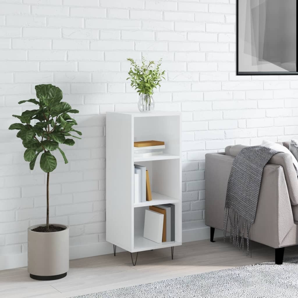 vidaXL Сайдборд бял гланц 345x325x90 см инженерно дърво