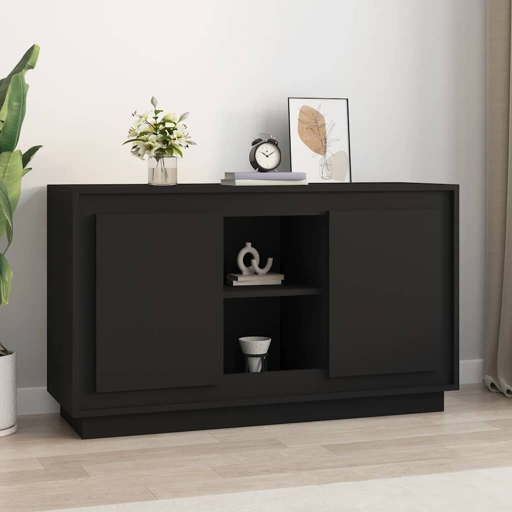 vidaXL Сайдборд черен 102x35x60 см инженерно дърво