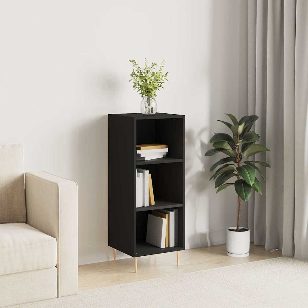 vidaXL Сайдборд черен 345x325x90 см инженерно дърво