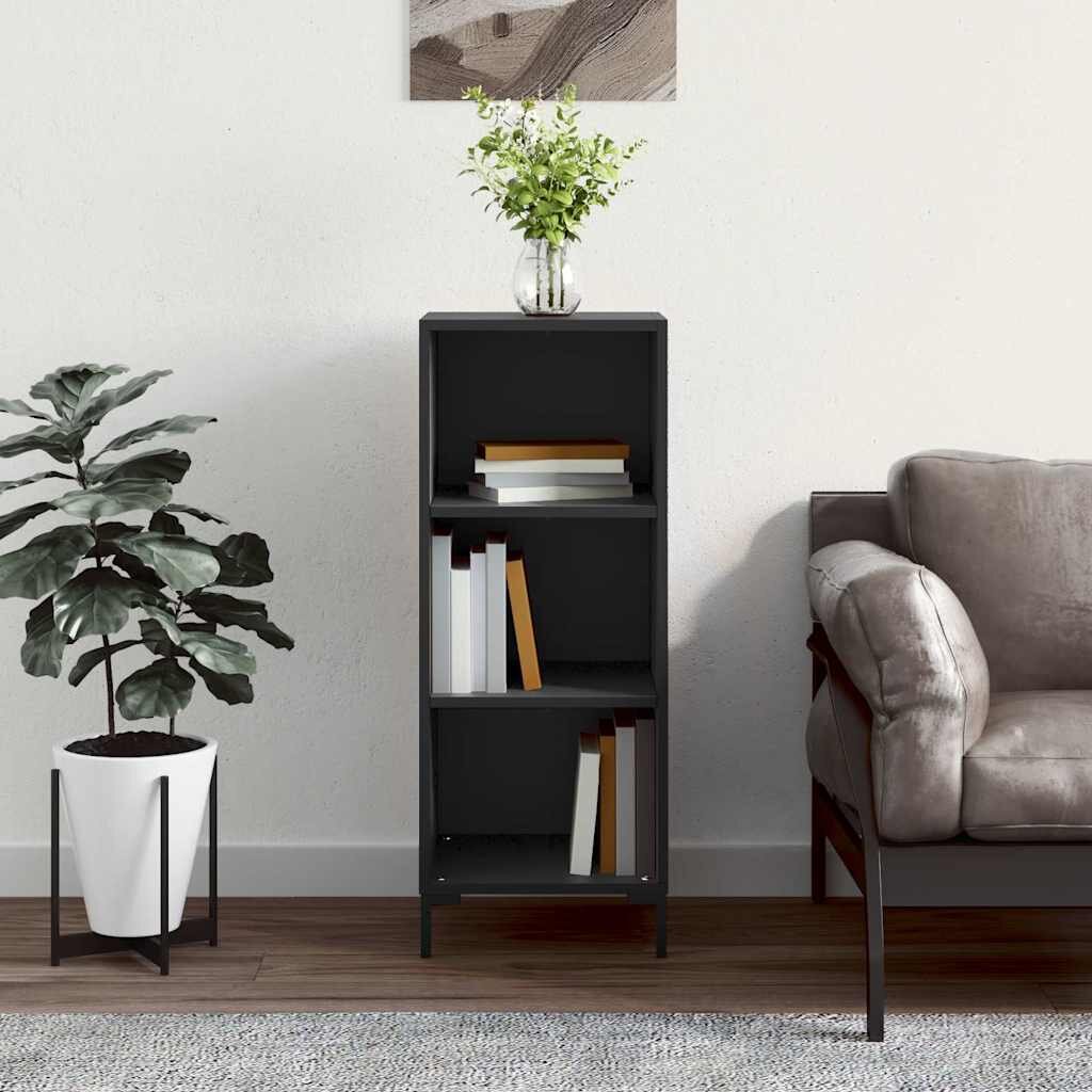 vidaXL Сайдборд черен 345x325x90 см инженерно дърво