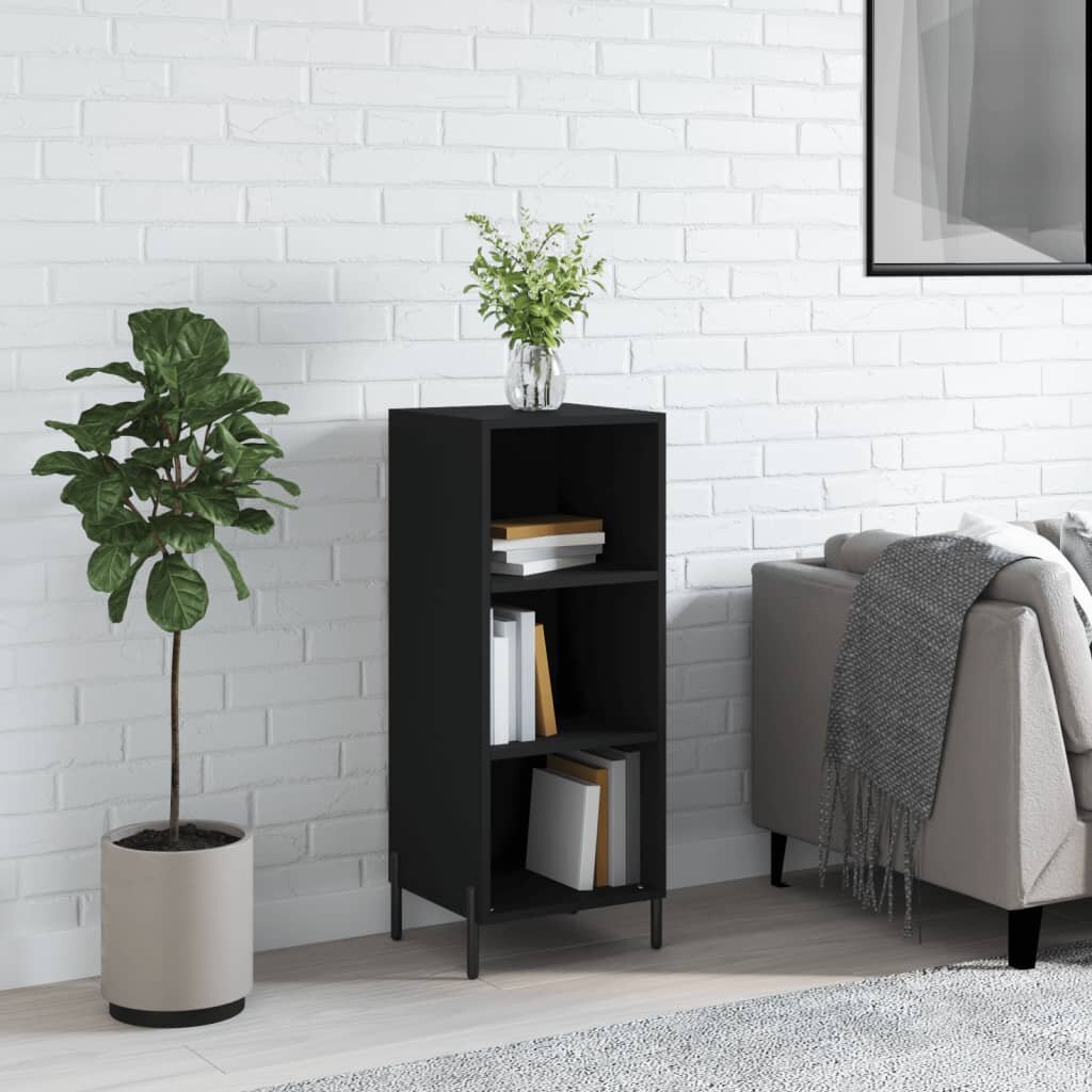 vidaXL Сайдборд черен 345x325x90 см инженерно дърво