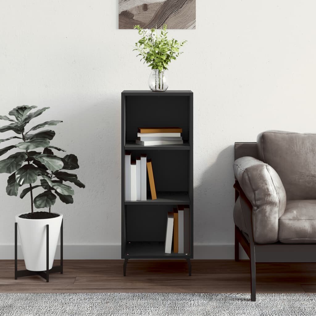 vidaXL Сайдборд черен 345x325x90 см инженерно дърво