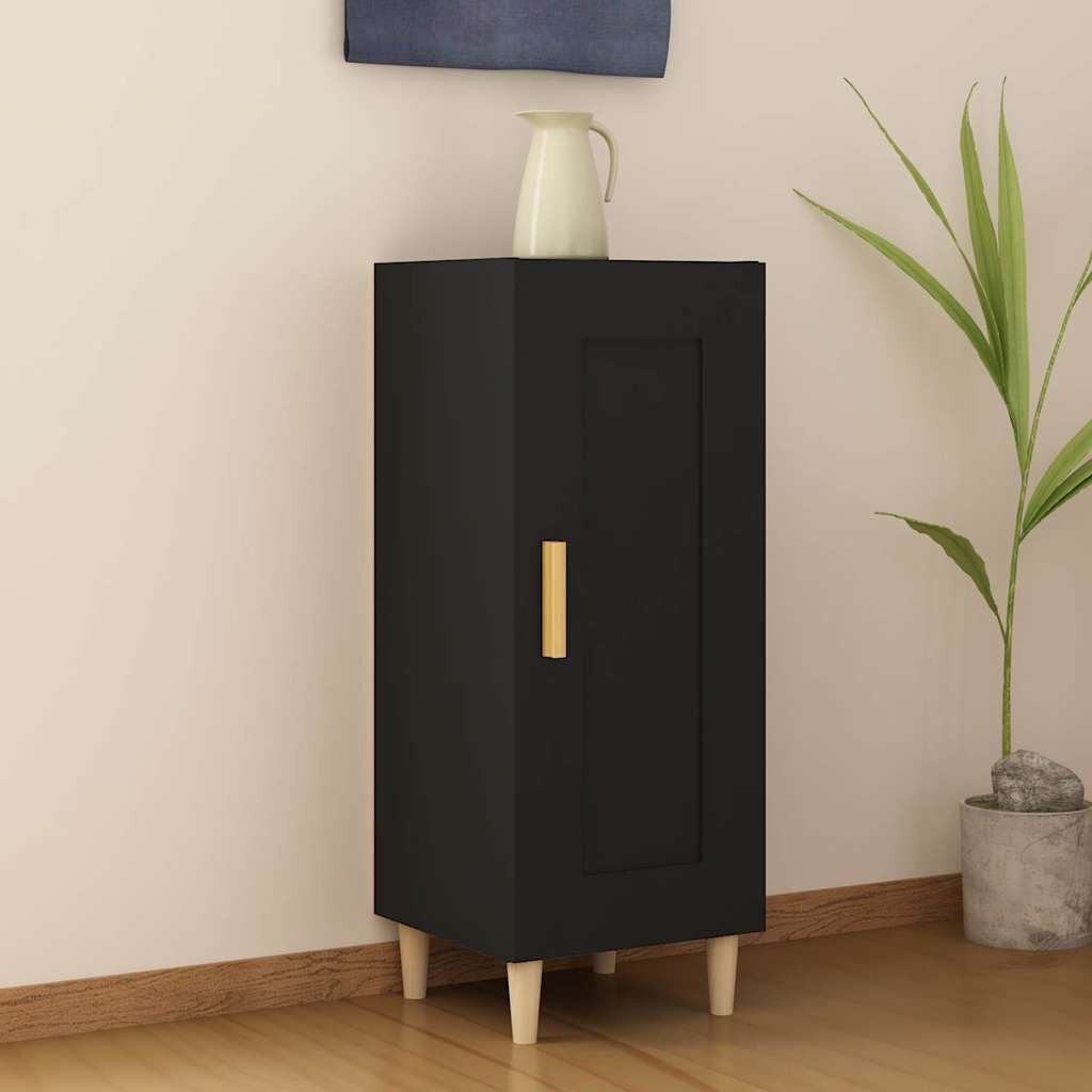vidaXL Сайдборд черен 345x34x90 см инженерно дърво