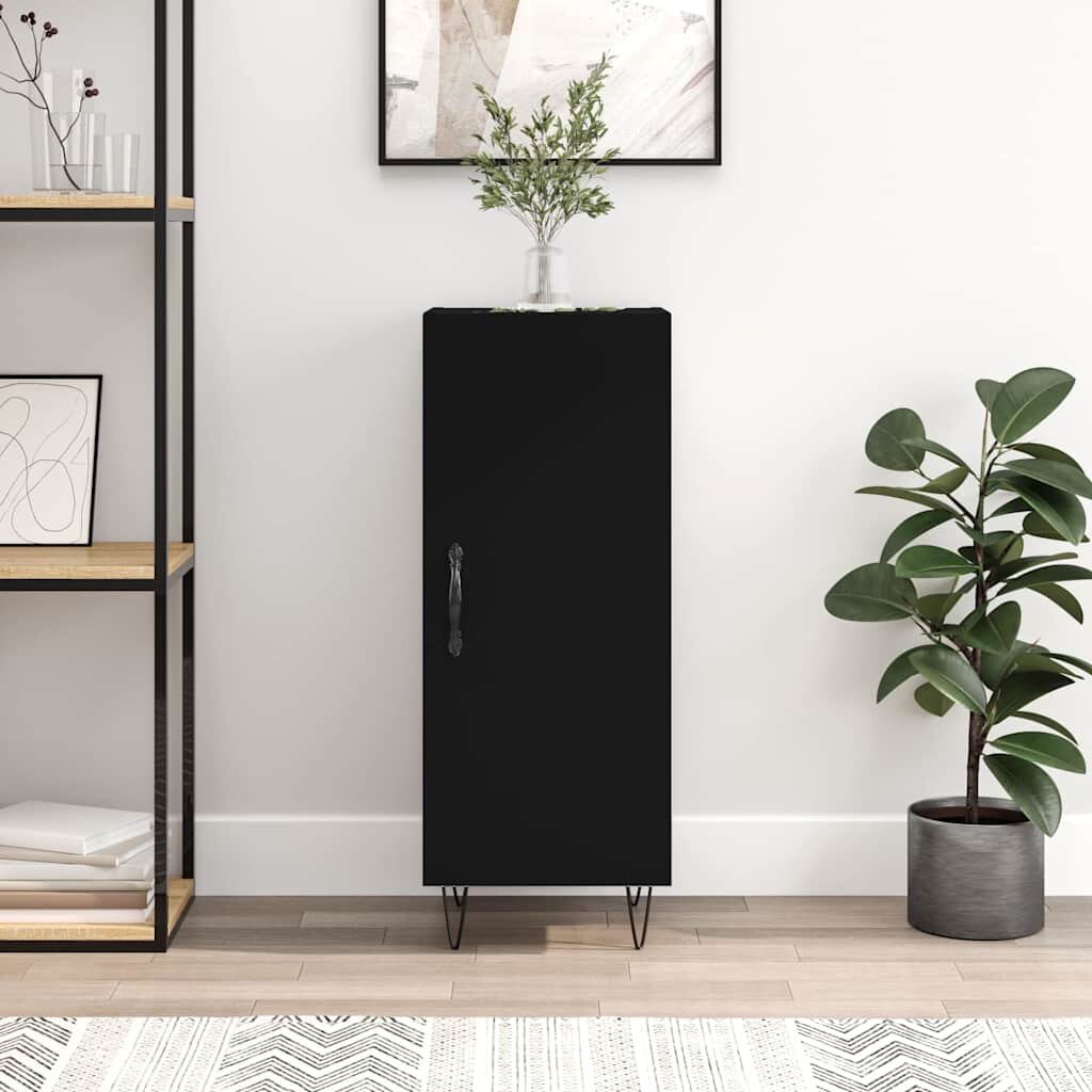 vidaXL Сайдборд черен 345x34x90 см инженерно дърво
