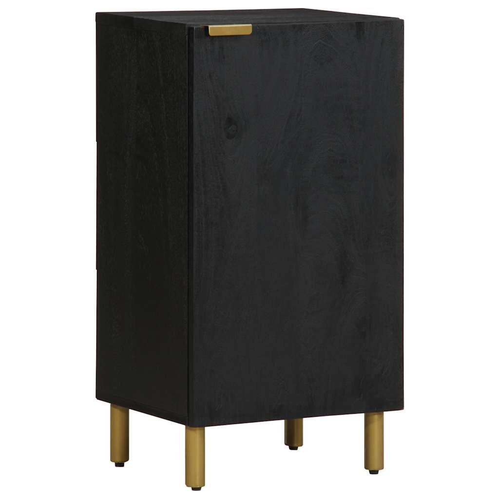 vidaXL Сайдборд черен 40x33x75 см инженерно дърво