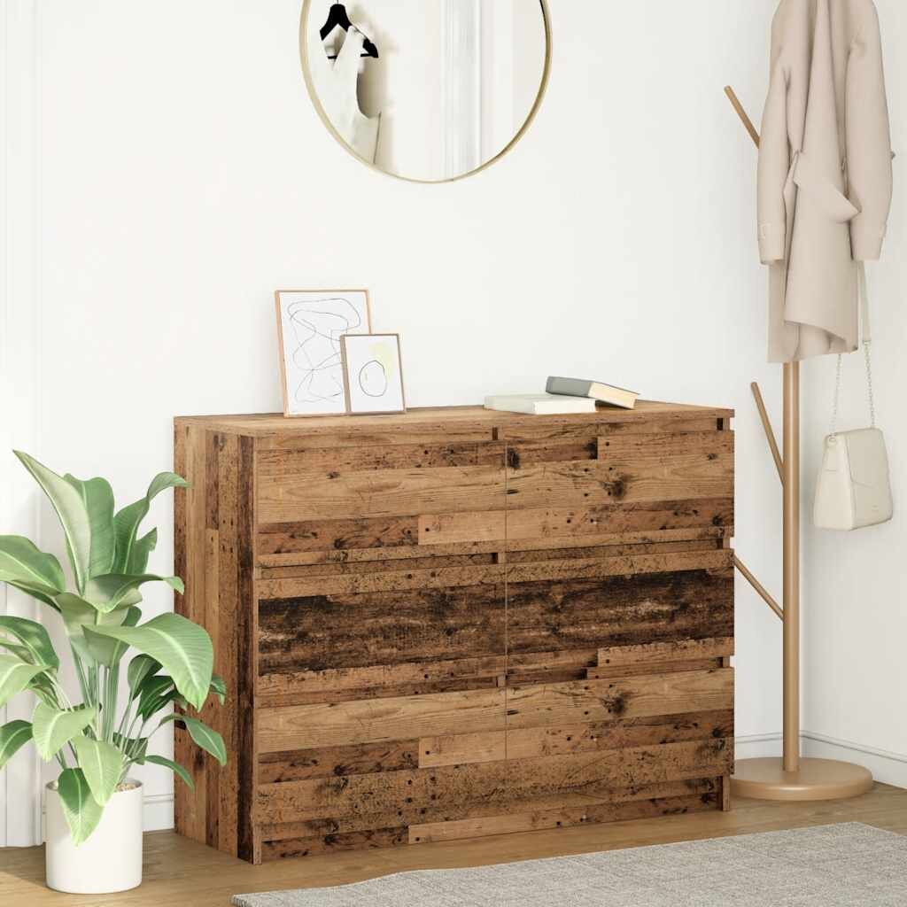 vidaXL Сайдборд cтаро дърво 100x35x76 см инженерно дърво