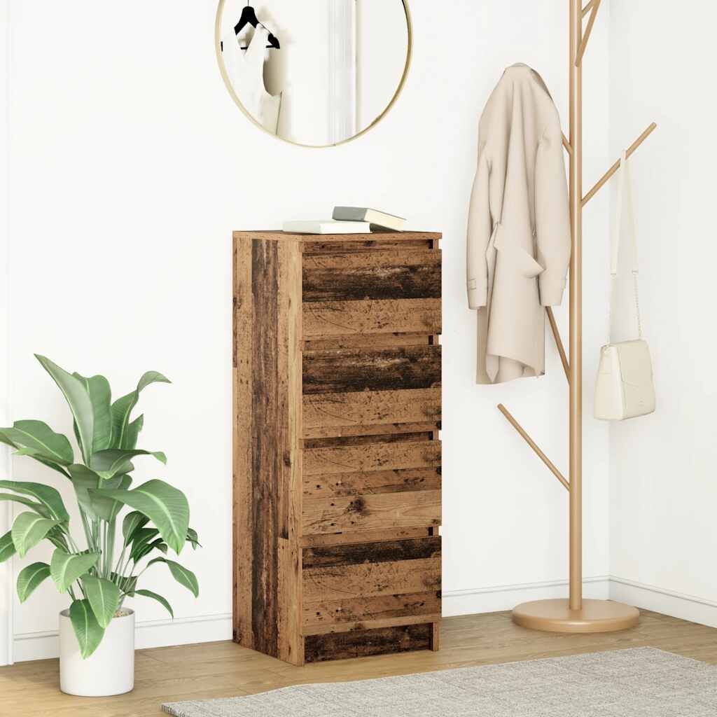 vidaXL Сайдборд cтаро дърво 375x35x99 см инженерно дърво