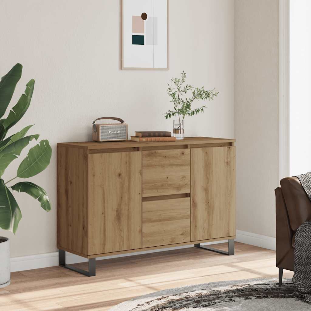 vidaXL Сайдборд дъб артизан 1015x35x70 см инженерно дърво