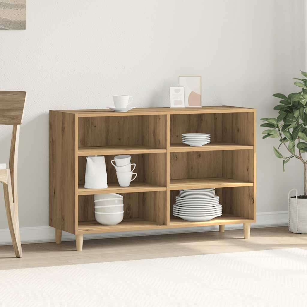 vidaXL Сайдборд дъб артизан 1035x35x70 см инженерно дърво