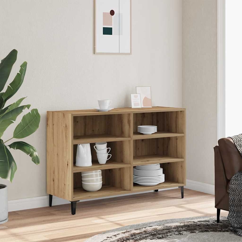 vidaXL Сайдборд дъб артизан 1035x35x70 см инженерно дърво