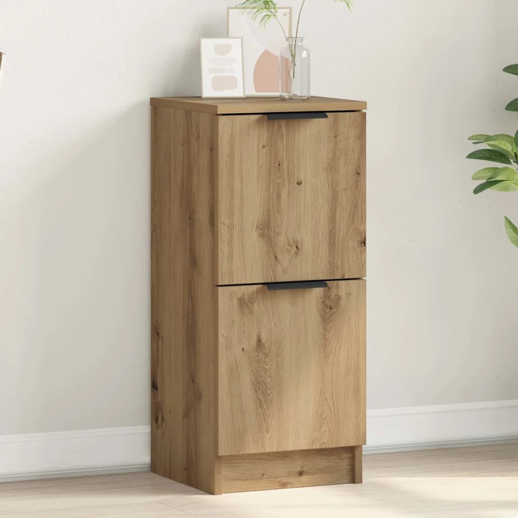vidaXL Сайдборд дъб артизан 30x30x70 см инженерно дърво
