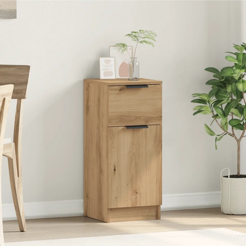vidaXL Сайдборд дъб артизан 30x30x70 см инженерно дърво