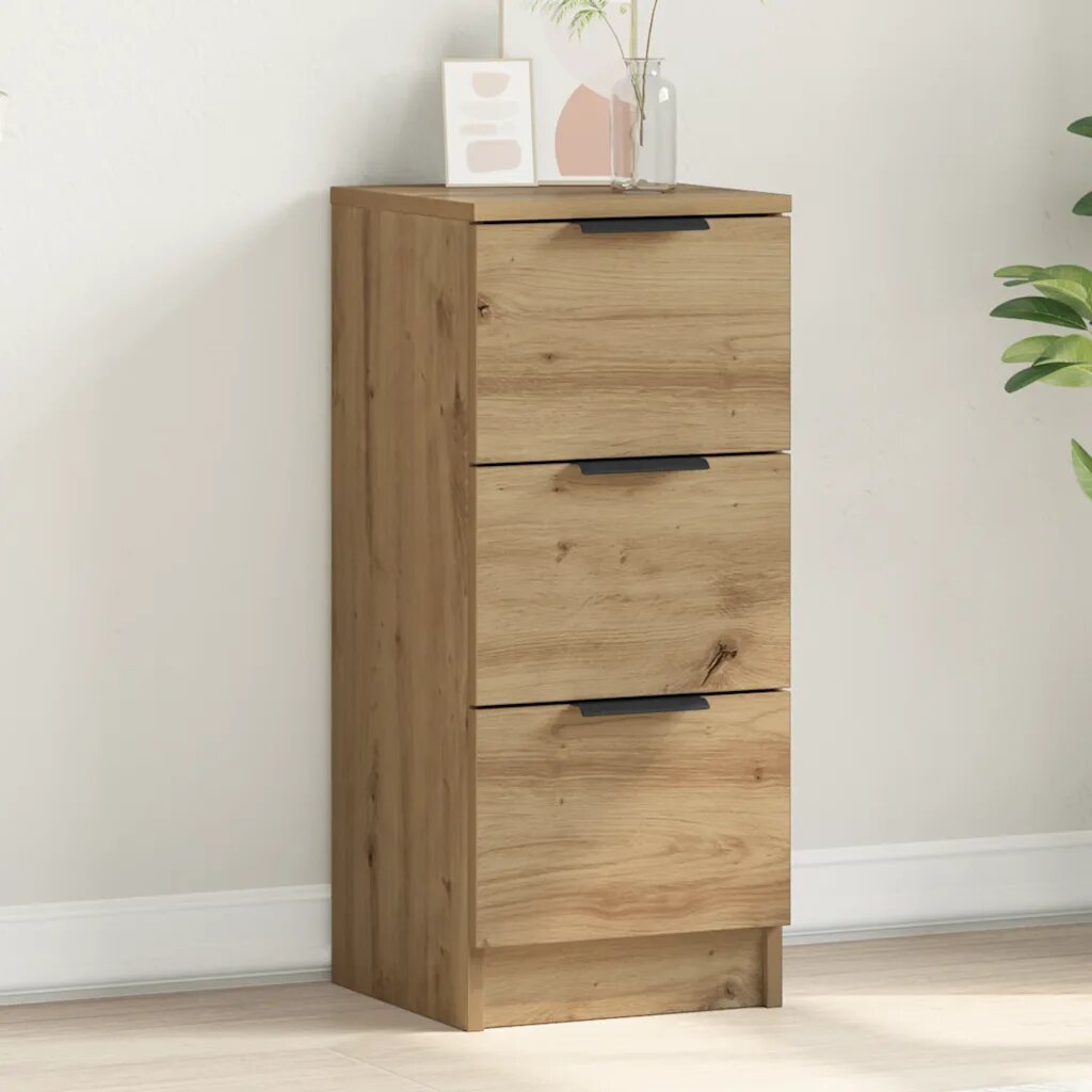 vidaXL Сайдборд дъб артизан 30x30x70 см инженерно дърво