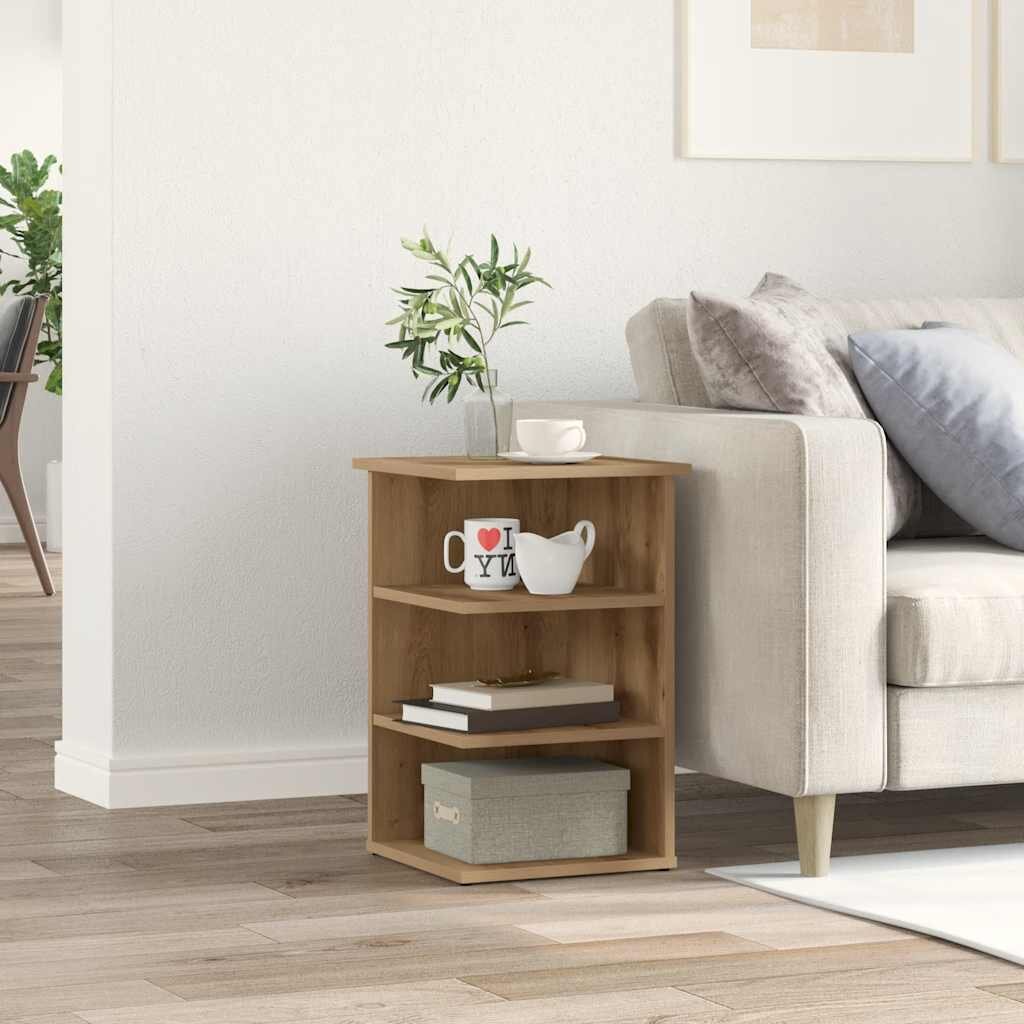 vidaXL Сайдборд дъб артизан 35x35x55 см инженерно дърво