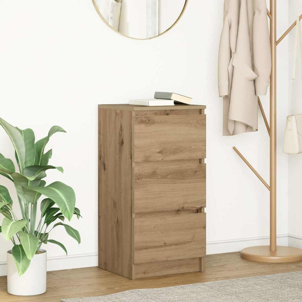 vidaXL Сайдборд дъб артизан 375x35x76 см инженерно дърво