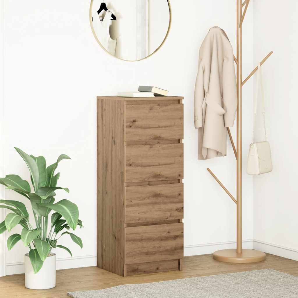 vidaXL Сайдборд дъб артизан 375x35x99 см инженерно дърво