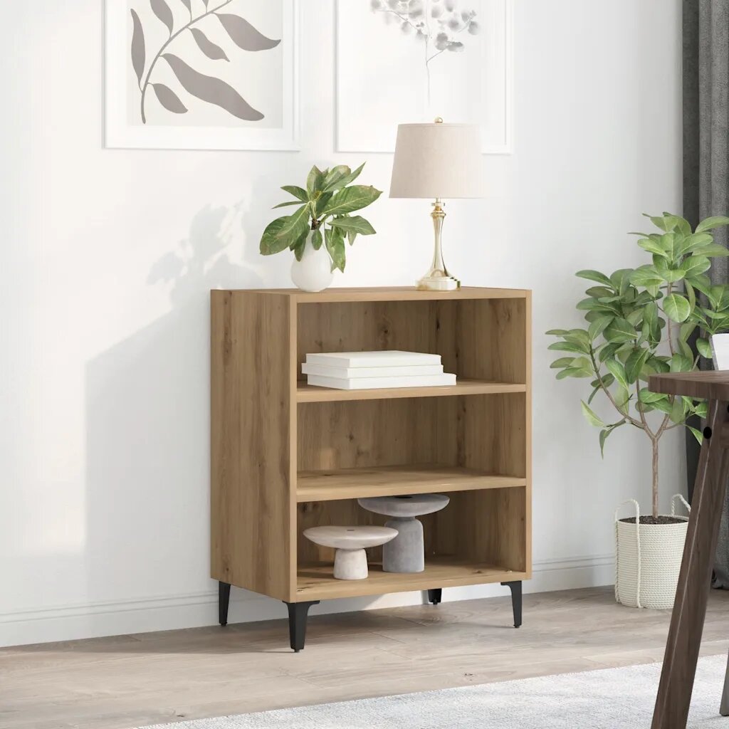 vidaXL Сайдборд дъб артизан 57x35x70 см инженерно дърво