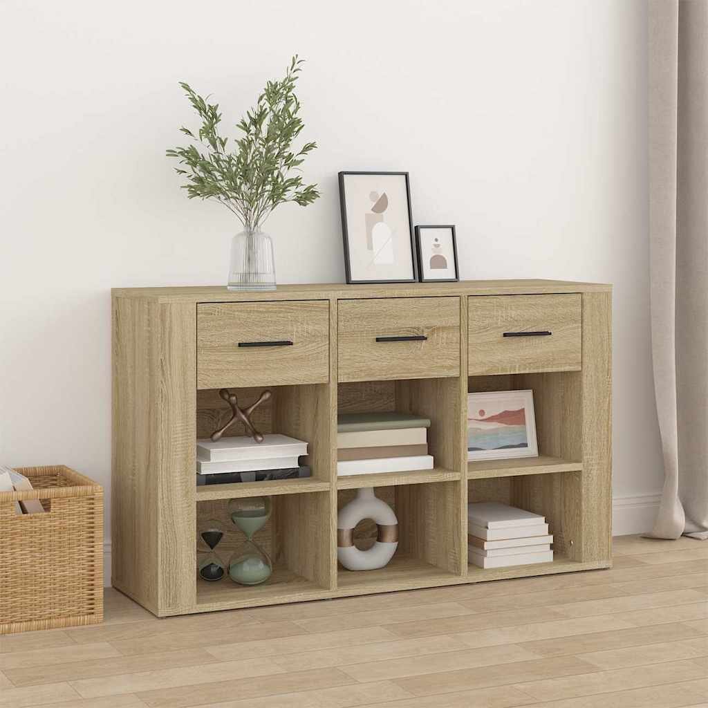 vidaXL Сайдборд дъб сонома 100x30x595 см инженерно дърво