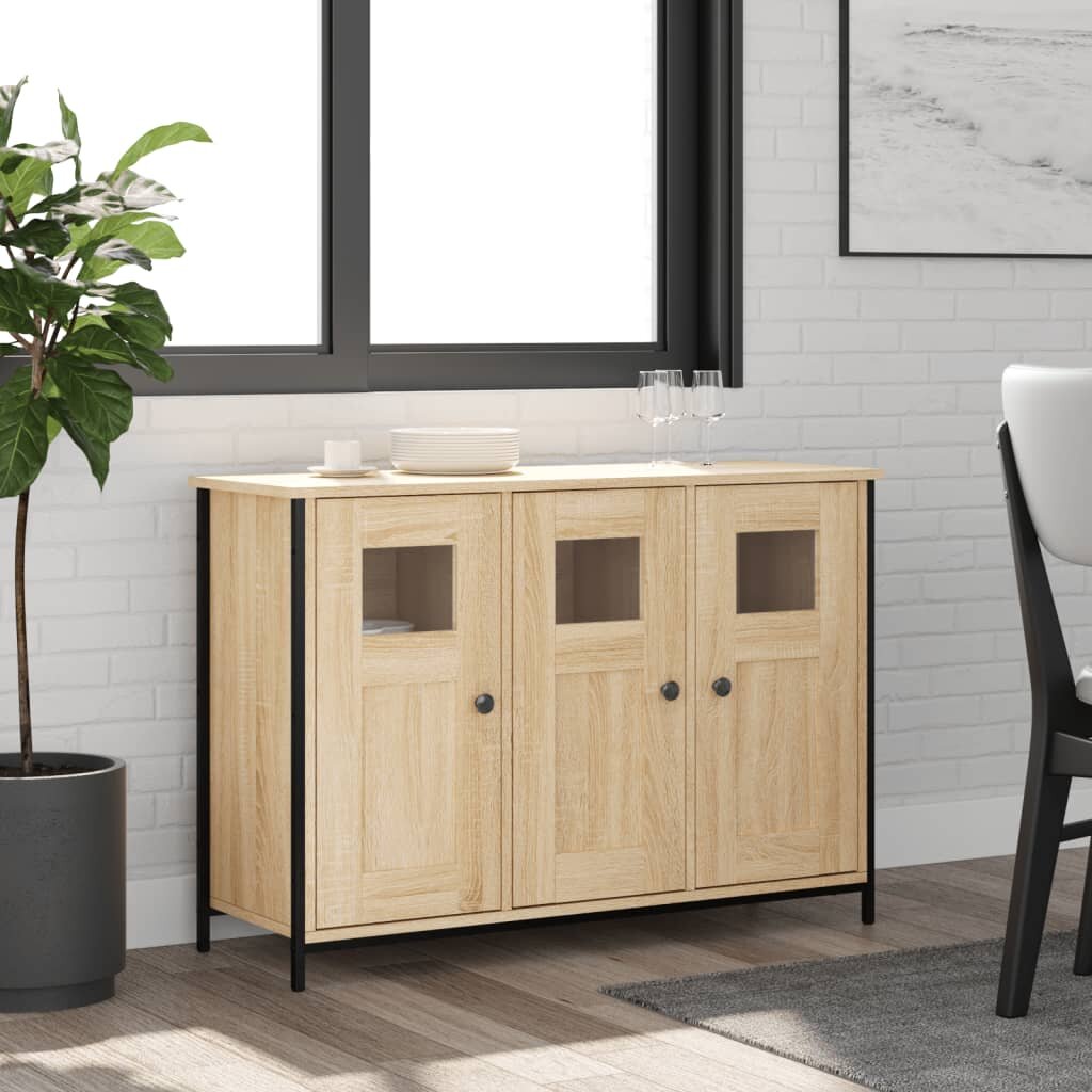 vidaXL Сайдборд дъб сонома 100x35x70 см инженерно дърво