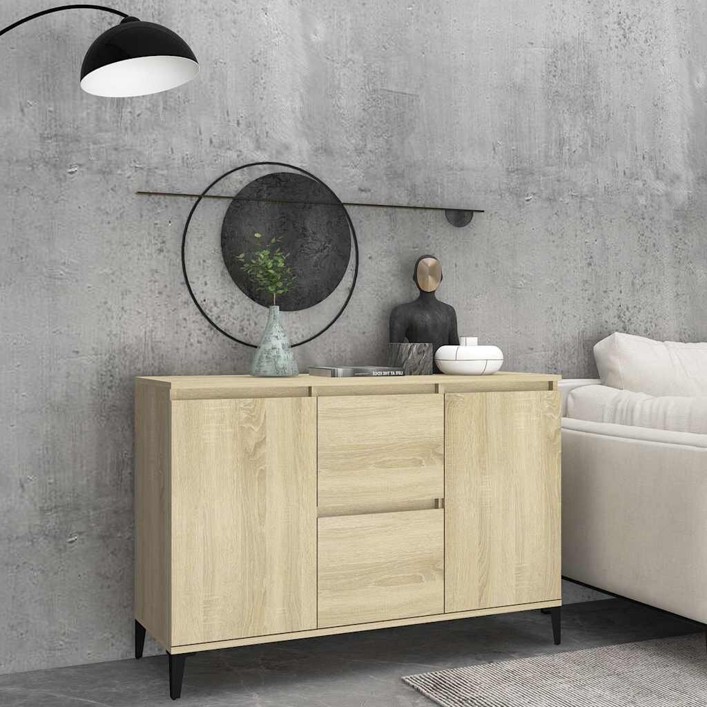 vidaXL Сайдборд дъб сонома 102x35x70 см инженерно дърво