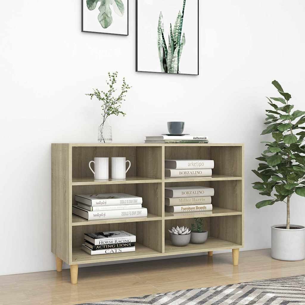 vidaXL Сайдборд дъб сонома 1035x35x70 см инженерно дърво