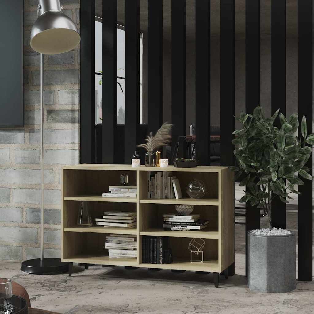 vidaXL Сайдборд дъб сонома 1035x35x70 см инженерно дърво