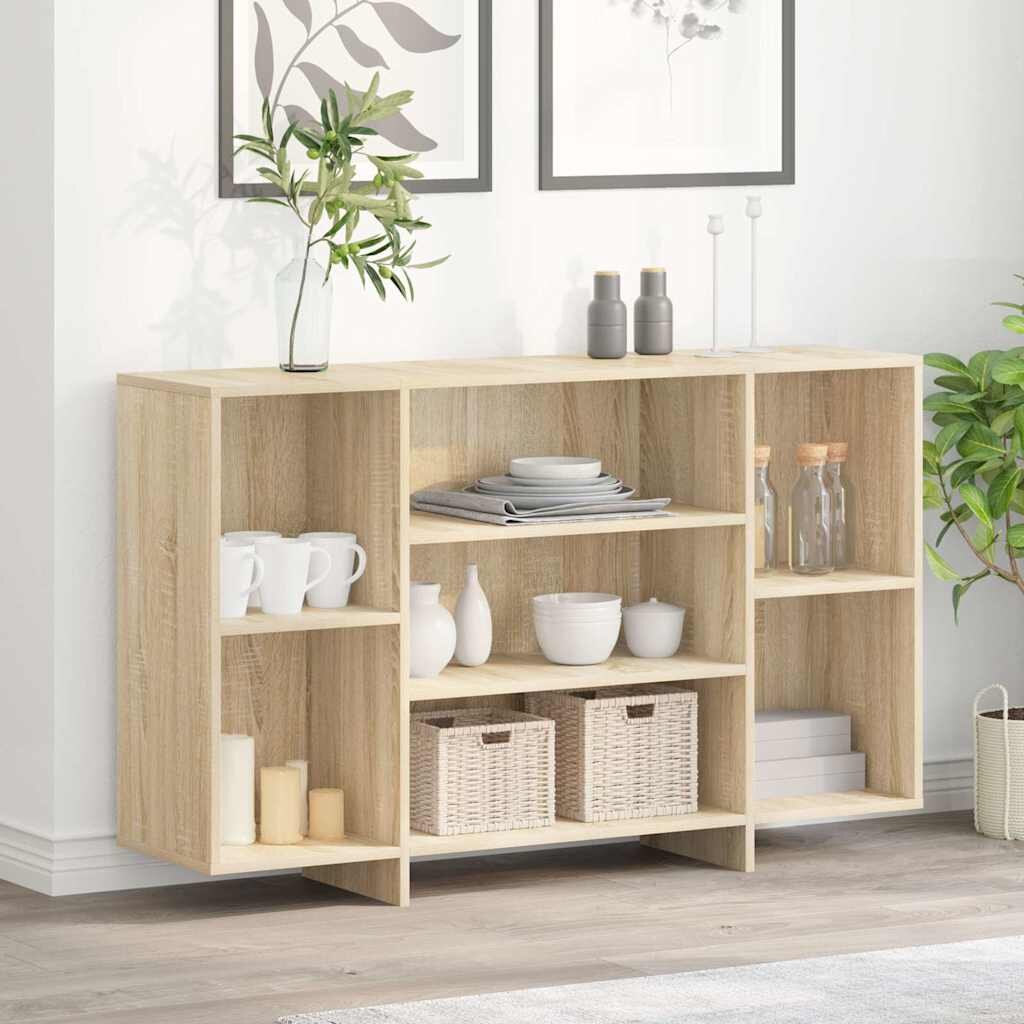 vidaXL Сайдборд дъб сонома 120x30x75 см инженерно дърво