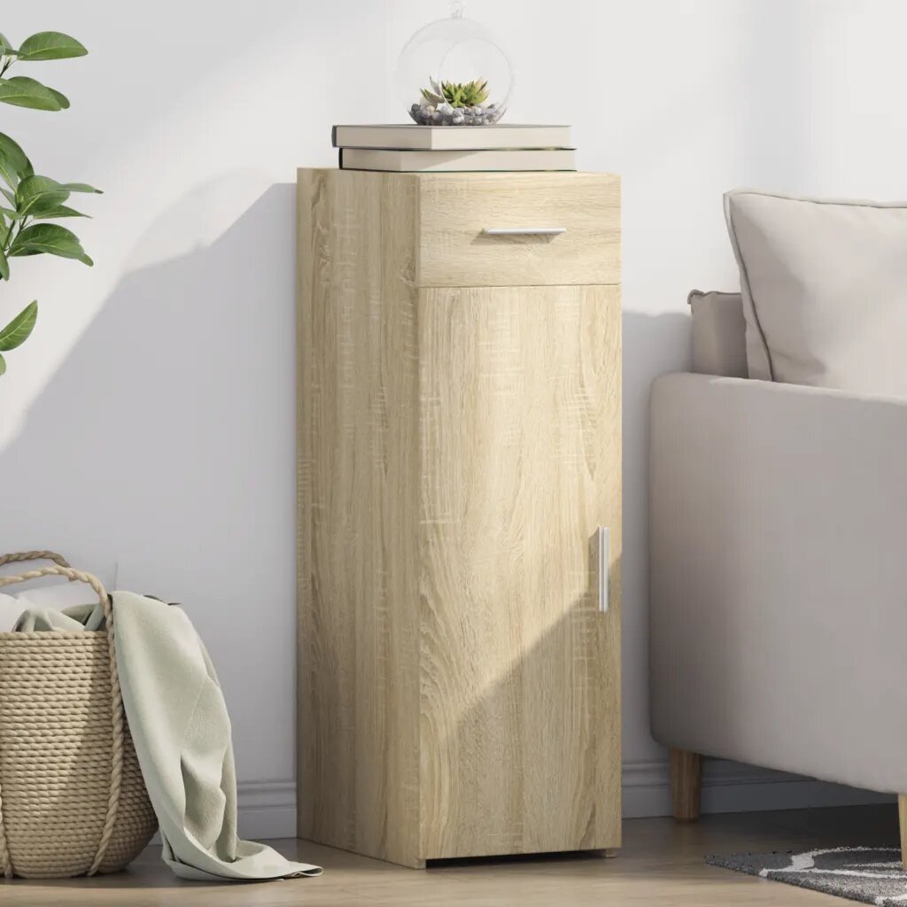 vidaXL Сайдборд дъб сонома 30x425x93 см инженерно дърво