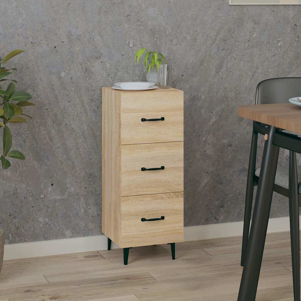vidaXL Сайдборд дъб сонома 345x34x90 см инженерно дърво