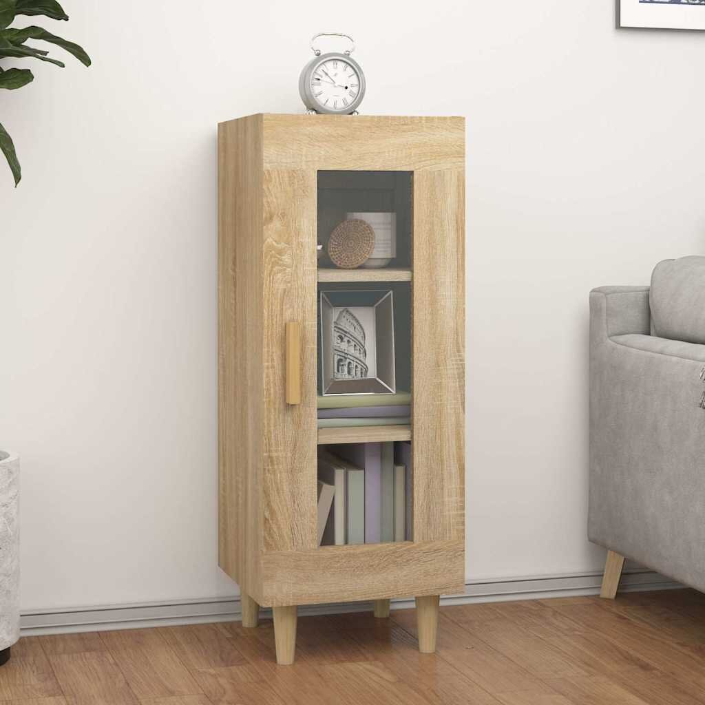 vidaXL Сайдборд дъб сонома 345x34x90 см инженерно дърво